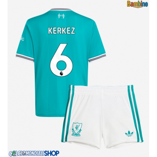 Maglie da calcio Liverpool Milos Kerkez #6 Terza Maglia Bambino 2025-26 Manica Corta + Pantaloni corti)